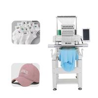 Portable nouvelle machine à coudre bas prix casquette de vêtements plat tête unique machine à broder