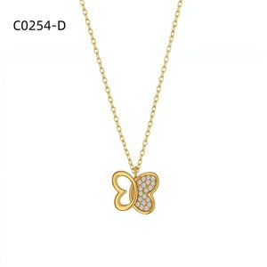 สร้อยคอแฟชั่นประดับเซอร์โคเนีย C0254 สำหรับผู้หญิง เครื่องประดับคุณภาพสูง - Product Image 2