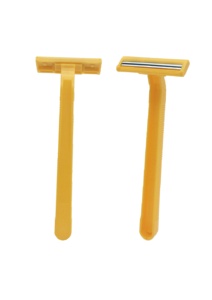 Rasoir jetable à double <span class=keywords><strong>lame</strong></span> en acier inoxydable <span class=keywords><strong>pas</strong></span> cher avec manche en plastique D209 et bande lubrifiante fixe - Product Image 3