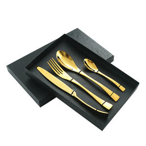 Kaya Stainless Steel Cutlery <b>Set</b> 4 Pieces European Style Fish Tail Steak <b>Knives</b> <b>Forks</b> Spoons Dinnerware Gift <b>Set</b> - Product Image 2