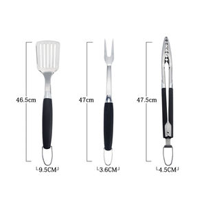 Juego de Herramientas para Parrilla de Barbacoa Multifunción de Acero Inoxidable con Kit de Accesorios para Plancha, 3 Piezas, Resistentes al Calor y Antiadherentes - Product Image 4