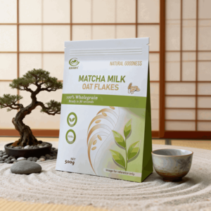 Flocons <span class=keywords><strong>d</strong></span>'<span class=keywords><strong>avoine</strong></span> au lait matcha, céréales instantanées à grains entiers - Product Image 2