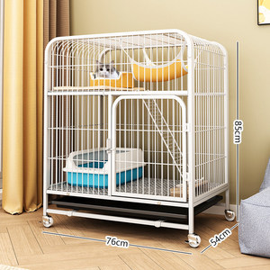 Rumah Kucing Logam Ukuran Besar yang Dapat Disesuaikan (OEM/ODM), Berbagai Model Kandang Kucing Indoor dengan Roda dan Baki - Product Image 4