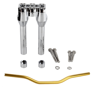 <span class=keywords><strong>Guidon</strong></span> de Moto de Style Thug 2.5 "Pullback pour Harley Softail Dyna Street Bob Sportster CNC Straight 10" 11 "Bar Riser - Product Image 1