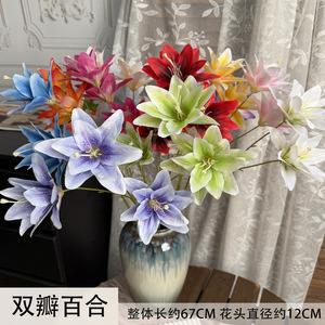 ดอกลิลลี่ประดิษฐ์ Jinxi ก้านเดี่ยว กลีบดอกคู่ ทำจากผ้าไหม สำหรับตกแต่งงานแต่งงาน - Product Image 5