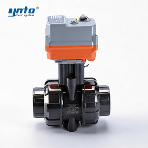 Vanne à boisseau sphérique UPVC connectable PLC, pour lignes de nettoyage de microélectronique à dosage de précision, vanne intégrée avec protocole bus, intelligente, pour applications humides, OEM - Product Image 1