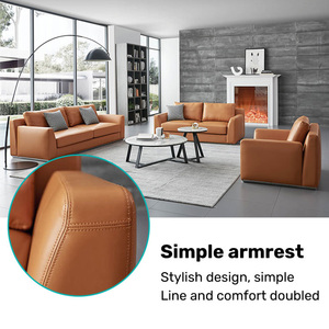 Sofá de oficina de cuero PU de diseño moderno y elegante, recepción de invitados para <span class=keywords><strong>visitantes</strong></span>, sofás modulares de lujo de oficina, muebles - Product Image 3