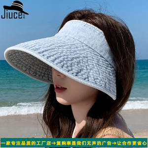 Niche Senior Sense lavé Denim vide <span class=keywords><strong>chapeau</strong></span> haut de forme petit <span class=keywords><strong>livre</strong></span> rouge blogueur grand pare-soleil mode <span class=keywords><strong>d</strong></span>écontractée pour enfants marée à la mode - Product Image 5