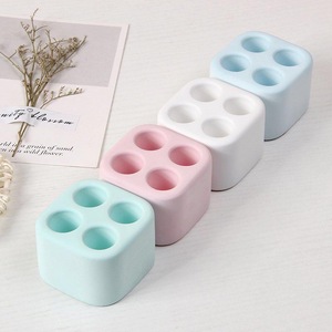 Support de brosse à dents Haiming carré, absorbant, facile à nettoyer, pour brosses à dents électriques, rose, blanc, vert, personnalisable - Product Image 5