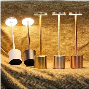 Bán buôn có thể sạc lại rèn sắt cao cấp sang trọng dẫn số lượng lớn không dây nhỏ Đèn bàn đèn đọc sách ánh sáng - Product Image 1