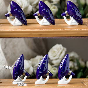 Ocarina de cerámica azul de 12 agujeros, Ocarina de Tiempo de la Leyenda de Zelda, instrumento musical de viento para principiantes - Product Image 2