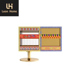 Armadietto di lusso in metallo specchio Home Bar in metallo lucidato mobili in legno per soggiorno in vetro - Product Image 6