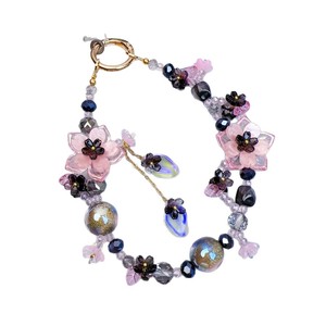 Cadena para teléfono móvil con cuentas, hecha a mano, DIY, clip trasero, llavero, colgante, adorno de alta gama con aspecto premium para colgar en la bolsa, dije para mujer - Product Image 5