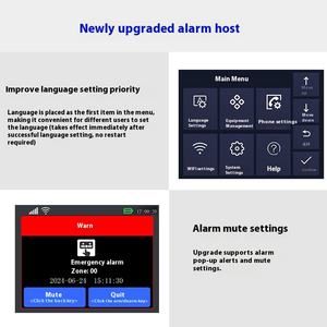 Segurança Alarme Host Graffiti Sistema Anti-Roubo para Casa Alarme Remoto Sem Fio ABS Cross-Border WiFi - Product Image 4