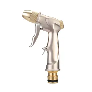 Rotated Metal Copper High Pressure Water Spray Brass Garden Water Nozzle for Multipurpose