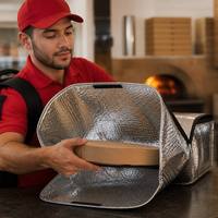 Sac isotherme portable pour pique-nique en aluminium avec isolation à bulles