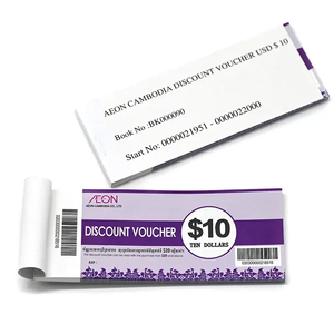 Carnet <span class=keywords><strong>de</strong></span> bons <span class=keywords><strong>de</strong></span> réduction personnalisés Prix imprimé sur papier offset ou carton Matériau en papier <span class=keywords><strong>de</strong></span> qualité - Product Image 5