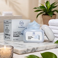 Kit de Soins Visage Anti-Âge et Raffermissant au Peptide de Cuivre Bleu Fermenté GHK-Cu : Nettoyant, Tonique, Sérum, Crème et Masque