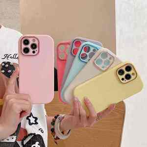เคสโทรศัพท์คุณภาพสูงแบบไฮบริดพรีเมียม รุ่น E11 สีมาการองสวยงาม พร้อมตัวป้องกันเลนส์กล้องเต็มรูปแบบ สำหรับ iPhone 16 Pro Max 15 Pro 14 - Product Image 2