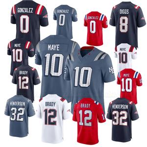 Футболка для американского футбола Rivalries Jersey Wholesale New England, номера: 0 Гонсалес, 10 Мэй, 8 Стефон Диггс, 12 Брайди - Product Image 1