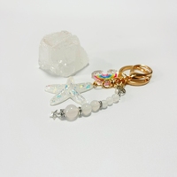 Océan Charmes Porte-clés Tortue Dauphin Coquillages Perles Perles amour Coeur Pendentif Porte-clés Cauris Coquillage Porte-clés Bijoux Accessoires