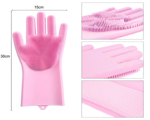 Eco-Friendly Silicone Pet Grooming <b>Bath</b> Glove Simple Style <b>Dog</b> Massage and Hair Removal Hair Cleaning Glove for Bathroom Use - Product Image 2