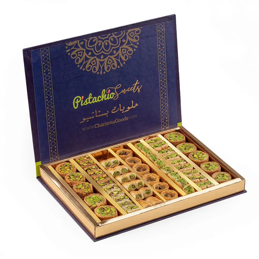 Premium Baklava Diverse Zoete Dessert Baklava Dadels Geschenkdoos Wegwerp Op Maat Gemaakte Ramadan Gebak Verpakking