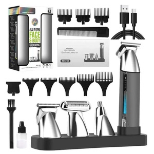 Cortadora de Pelo Eléctrica Profesional <span class=keywords><strong>para</strong></span> Hombre, Recortadora de <span class=keywords><strong>Barba</strong></span> Inalámbrica Ajustable, Máquina de Corte de Pelo Recargable <span class=keywords><strong>para</strong></span> Hombres - Product Image 2