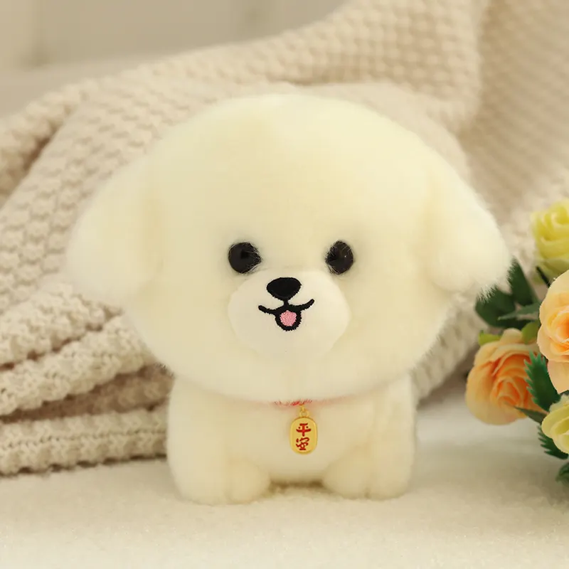 Hot selling cute puppy plush is a brown animal toy suitable for children's soft baby toys
