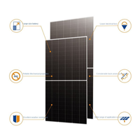 Vente en gros de panneaux solaires photovoltaïques bifaciaux en verre YL-565W entièrement noirs, efficacité de 22,1 % pour l'énergie industrielle et commerciale