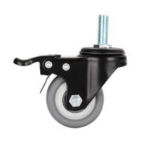 Roulettes pivotantes rigides pour meubles légers de petite taille, 3 pouces, 1,5 pouce, 2 pouces, 2,5 pouces, roulettes en TPR