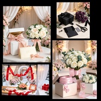 Ruban en satin double face à volants, ruban en polyester à deux couches avec fronces, 1,5 pouce, pour bouquet de mariage, emballage de fleurs