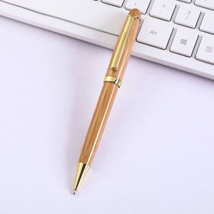 Stylo à bille en bambou écologique personnalisé avec logo gravé promotionnel - Product Image 1