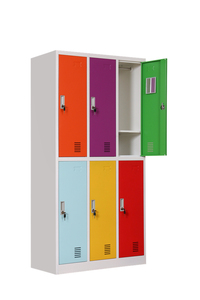 مكتب مدرسة صالة ألعاب رياضية حديث ملون 6-بألوان معدنية متغيرة أو غرفة تخزين مع خزانة أنيقة - Product Image 3