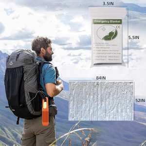 4 Pack Premium Emergency Mylar Thermal Reflective <b>Blanket</b> <b>for</b> <b>Camping</b> Hiking Survival First Aid & Marathons-Outdoor Use - Product Image 3