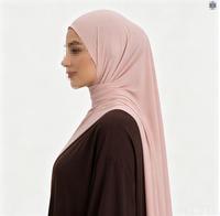 Nouveau Turban Femme Couleur Unie Personnalisé 2026 en Polyester, Voile Malaisien à Deux Boutons et Lacets, Burkini en Nylon Spandex