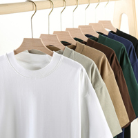 T-shirt en coton 100% tricoté uni coupe classique pour homme - Serand Mido 330g respirant