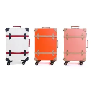 DIDEA Fashion Light Retro Series Vintage Luggage 20 24 28 Inch Suitcase Carry On Luggage Sets