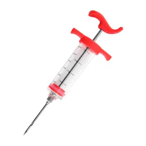 Customize Meat Turkey Chicken Injector Flavor Syringe Marinade Injector With Measurement Outdoor BBQ Tools