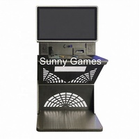 Borne d'arcade tactile LCD 27 pouces personnalisée avec écran tactile, machine de jeu à monnayeur, armoire de jeu d'adresse, 4 jeux d'arcade, armoire de divertissement