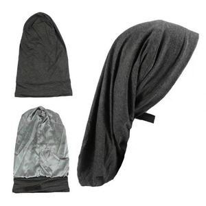 Gorros de Dormir Extra Largos con Forro de Satén para Trenzas, Rastas y Cabello Rizado Natural, Gorro de Doble Capa con Ajuste - Product Image 1