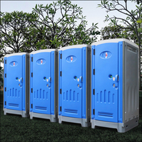 Toilettes publiques préfabriquées portables, design européen écologique, HDPE durable, garantie 2 ans, appartement, immeuble de bureaux
