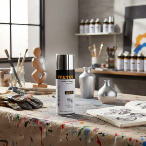 BOX 4 Pintura en aerosol metálica, cromo, 400 ml, PRETUL - Product Image 3