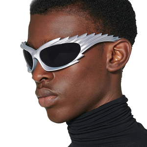 Gafas de Sol Rectangulares Vintage Estilo Y2K para Mujer, Marca de Lujo, Gafas de Sol Retro Plateadas para Hombre, Estilo Punk Hip Hop, Protección UV400, Montura Ojo de Gato - Product Image 1