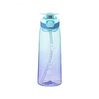 Bouteille d'eau parfumée compatible lave-vaisselle avec capsules de fruits et paille, anti-fuite, pour la gym, le cyclisme et les loisirs, prête à être expédiée