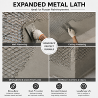 Lattes expansées anti-fissures pour plâtre mural en ciment
