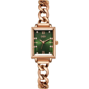 Reloj elegante para mujer con esfera cuadrada pequeña, pulsera de aleación creativa y de nicho, reloj de cuarzo impermeable. - Product Image 2