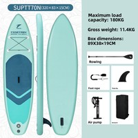Ensemble de planches à pagaie gonflables avec accessoires, sac à dos, pagaie réglable, planche de surf SUP