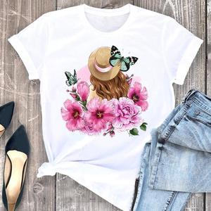 <strong>2025</strong> Summer Hot Sale Fashion Heat Transfer <strong>Label</strong> Comfortable and Energetic Lady <strong>Cheap</strong> Casual Daily Wear T-Shirt - Product Image 5