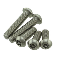 Sekrup Torx Kepala Tombol Baja Tahan Karat 304 Metrik ISO7380 dengan Pin/Sekrup Pengaman M1.4-M10